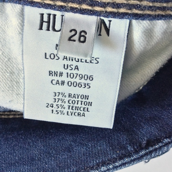 Hudson Jeans Flap Pockets Woman’s Size 26 Medium Blue Wash Cotton Tencel Blend - Picture 6 of 10